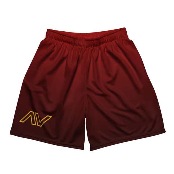 Red Unisex mesh shorts